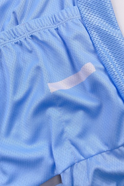 Mass Custom Short Sleeve Cycling Shirt Design Sky Blue Moisture Wicking Road Cycling Shirt Cycling Shirt Center SKCSCP011 detail view-5